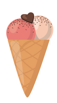 pink ice cream