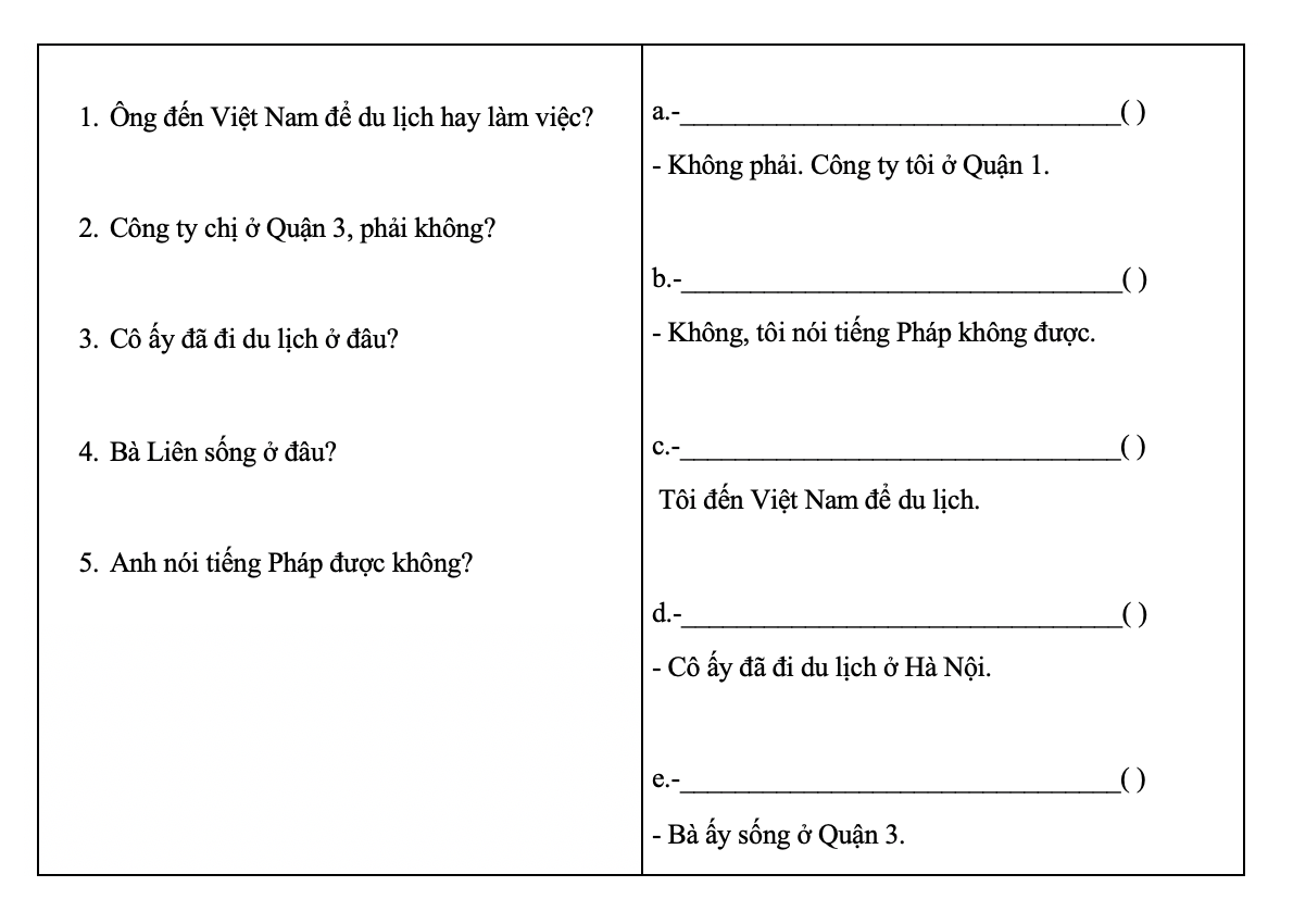 Book 1- Unit 4 : Bây giờ cô sống ở đâu? (Where do you live now?) 7